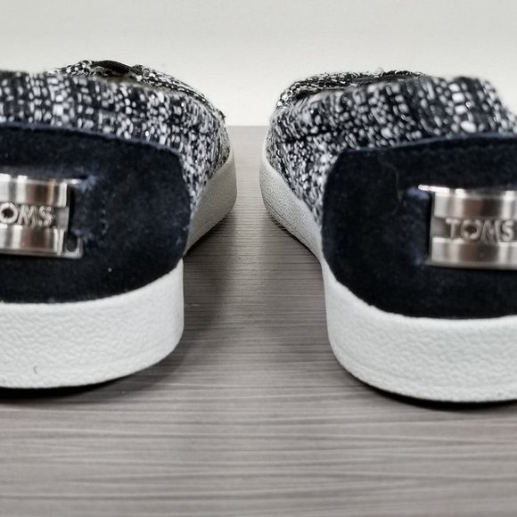 TOMS 'Avalon' Boucle Slip-on Shoes, Black Textile, Womens Size 5 / 35.5 - Picture 5 of 11